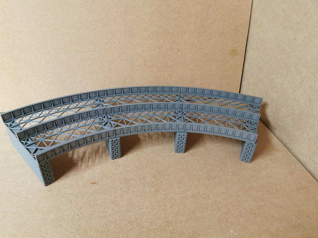 3D Designs TT gauge Curved girder bridge - 2nd and 3rd radius for model trains