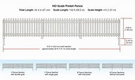 Woodland A2984 HO/OO Picket fence