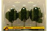 Woodland TR1510 Trees. Medium Green. Height 100-130mm (Pack of 3)