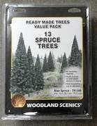 Woodland TR1588 Trees Spruce. Height 100-150mm - Value pack of 13
