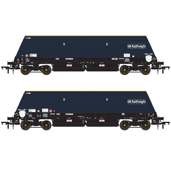 Accurascale ACC3143  OO Gauge Cutdown HYA Hopper Wagons - Blue/black GB Railfreight