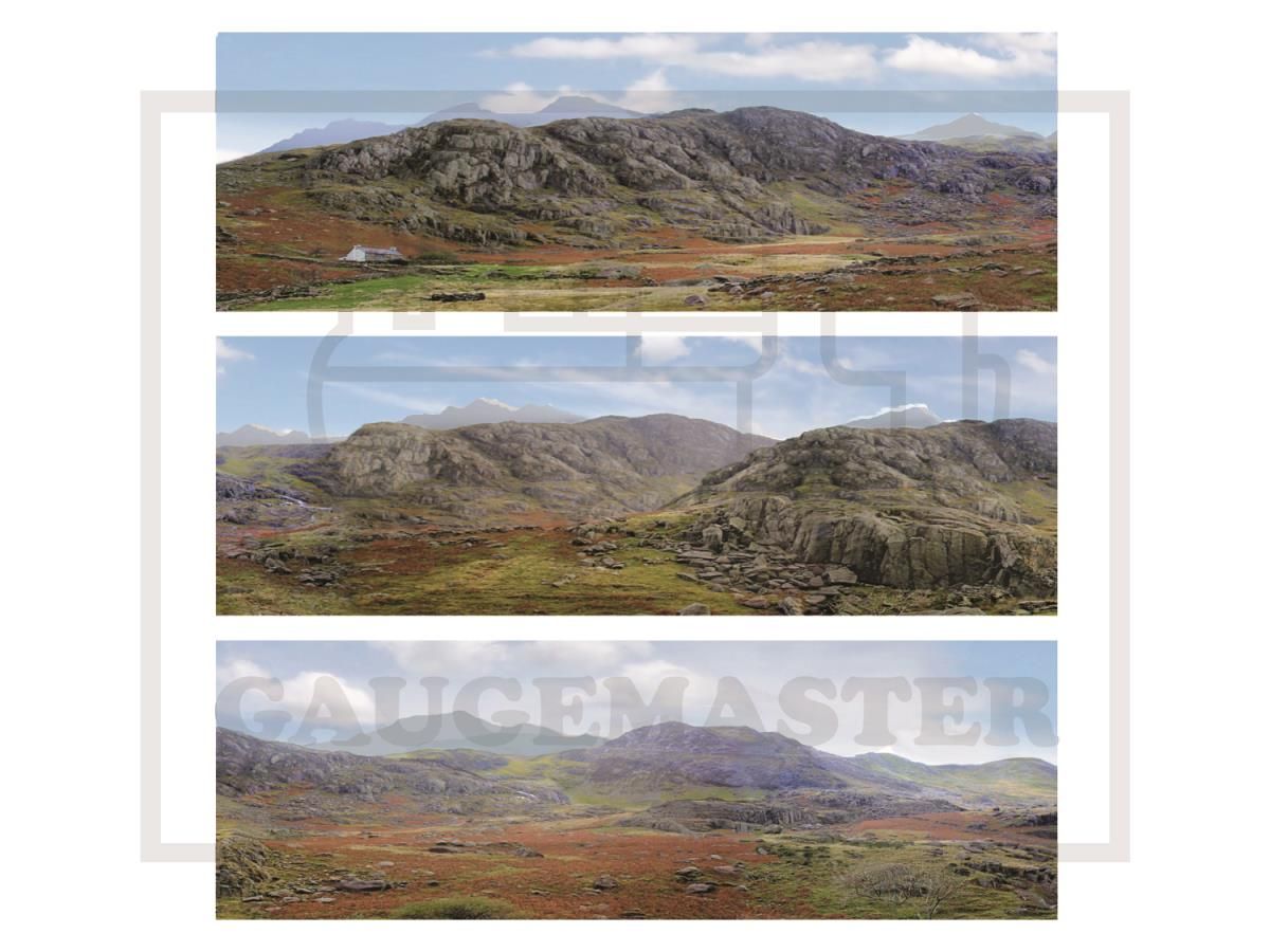 Gaugemaster GM710  Mountains - Photo backscene Large 2744 x 304 HO/OO