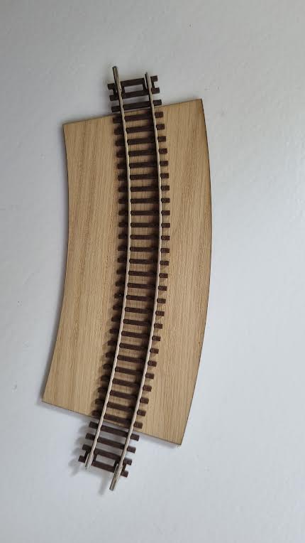 MTD 55003 Track-board TT Curved Single track R1/R2 L 140mm x W 60mm (Set 3)