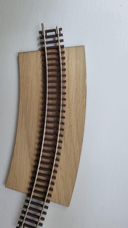 MTD 55004 Track-board TT Curved Single track R2/R3 L140mm x W 60mm (Set 3)