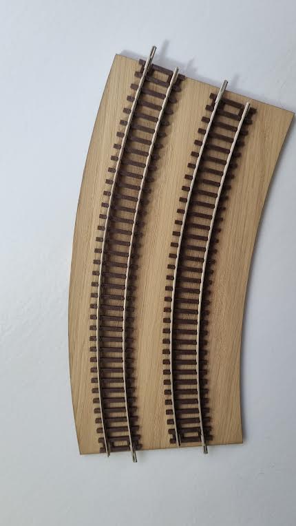 MTD 55006 Track-board TT Curved Double track R2/R3 L 180mm x W 85mm (Set 3)