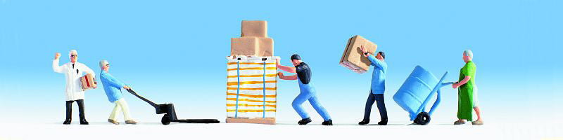 Noch 45038 TT scale Warehouse workers with props