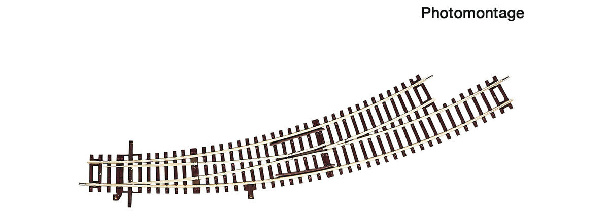 Roco HO/OO 42474 Curved Left-hand Turnout (Point) BW1 5/6