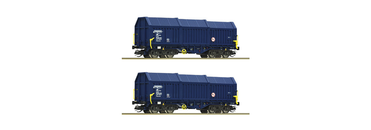 Roco 6680013 TT Telescopic Hood wagons ZSSK Cargo Dark blue - Set of 2