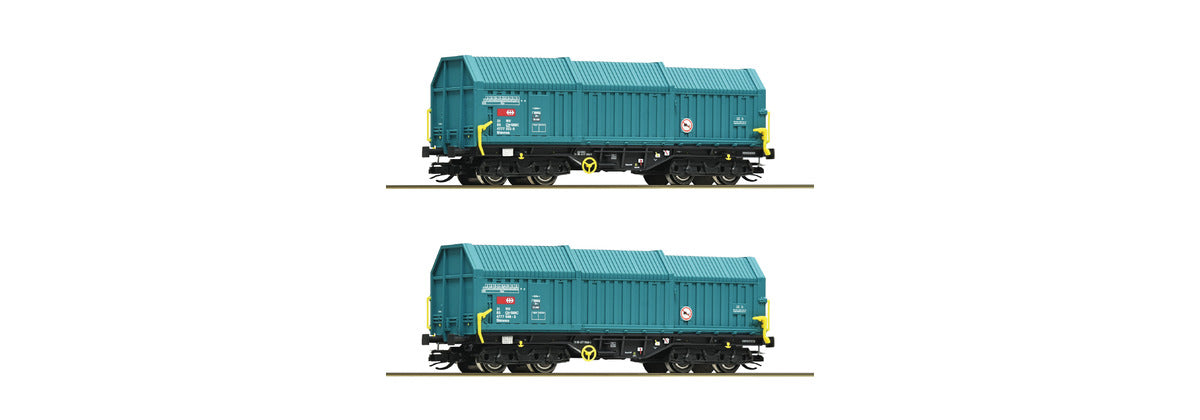 Roco 6680014 TT Gauge Telescopic Hood wagons SBB - Set of 2