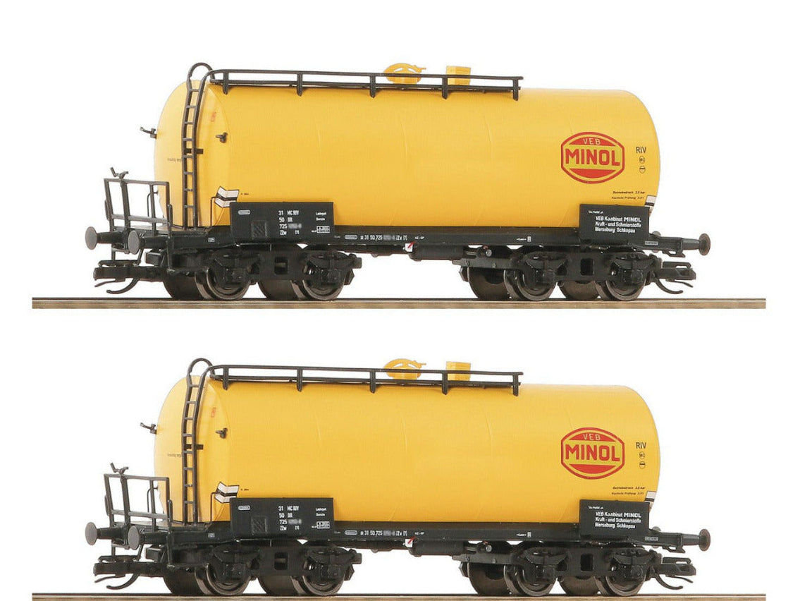 Roco 6680019 TT Gauge 4-axle tanker wagons Minol - Set of 2