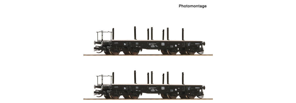 Roco TT Gauge 6680028 Heavy duty flat freight wagons