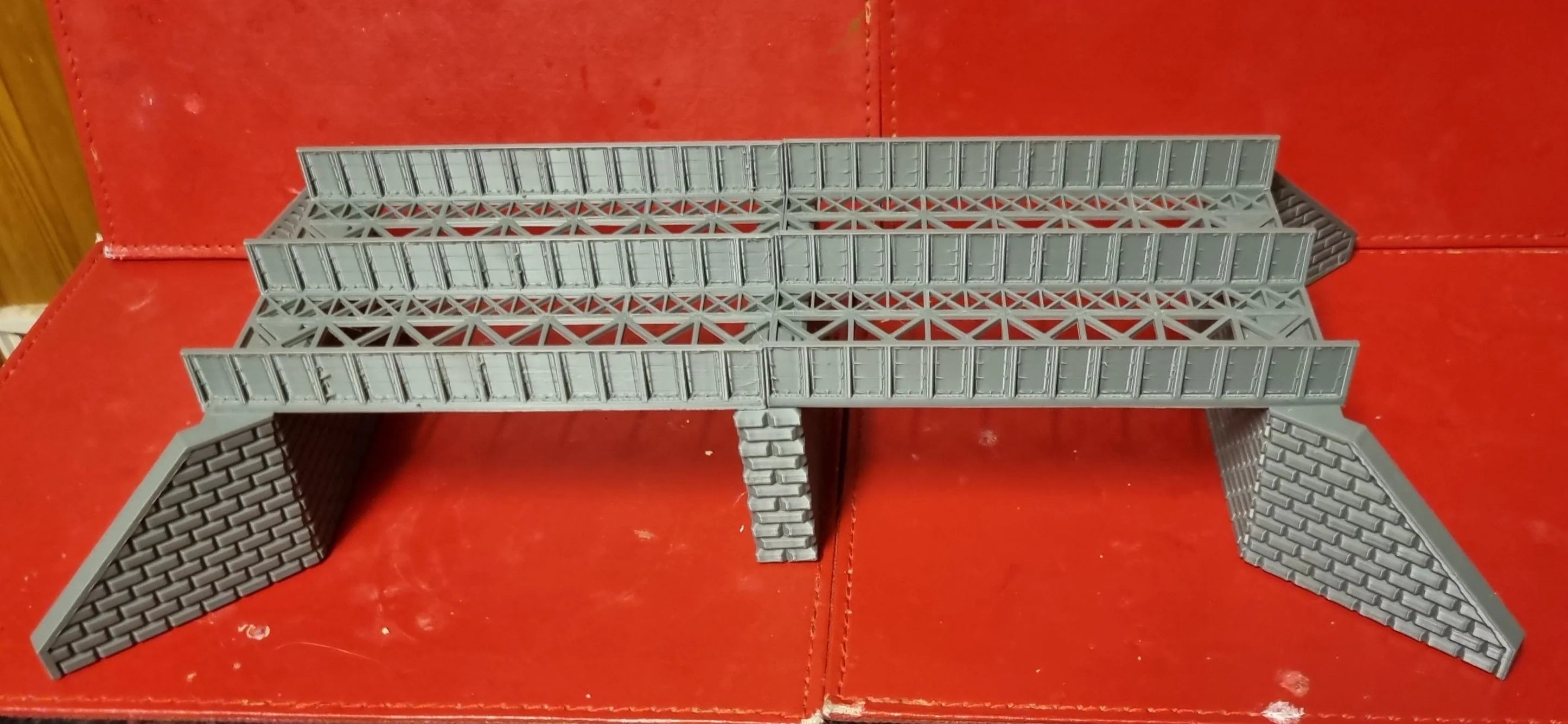3D Designs TT Scale Girder Bridge - Double track, Double span c/w suppo