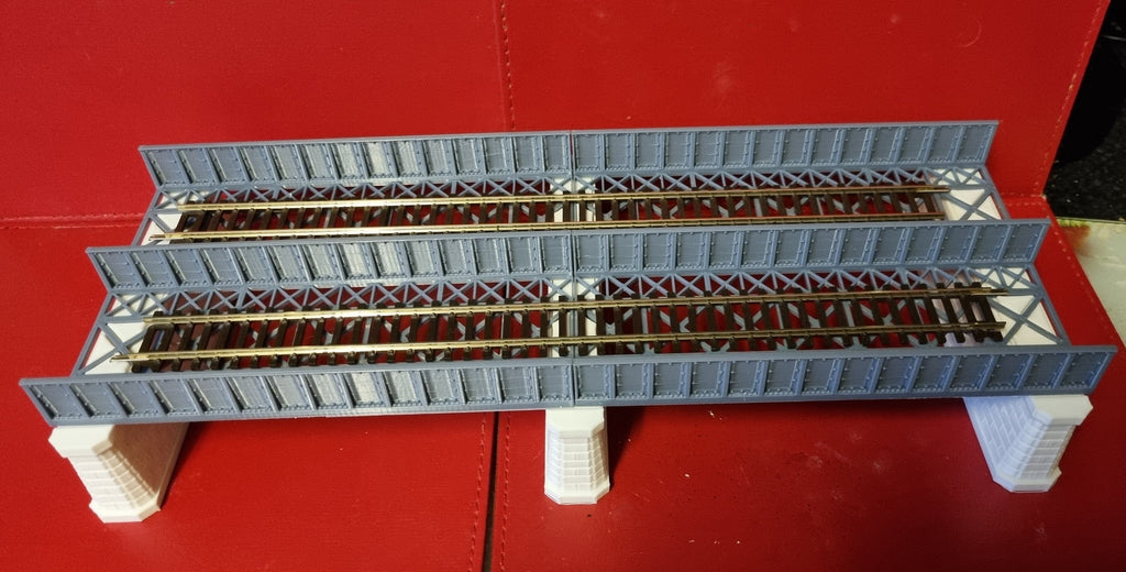3D Designs OO Gauge Girder Bridge - Double track, double span c/w su