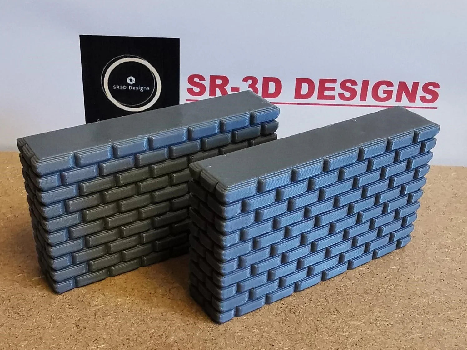 3D Designs OO Scale Bridge supports-Tall  (set of 2)