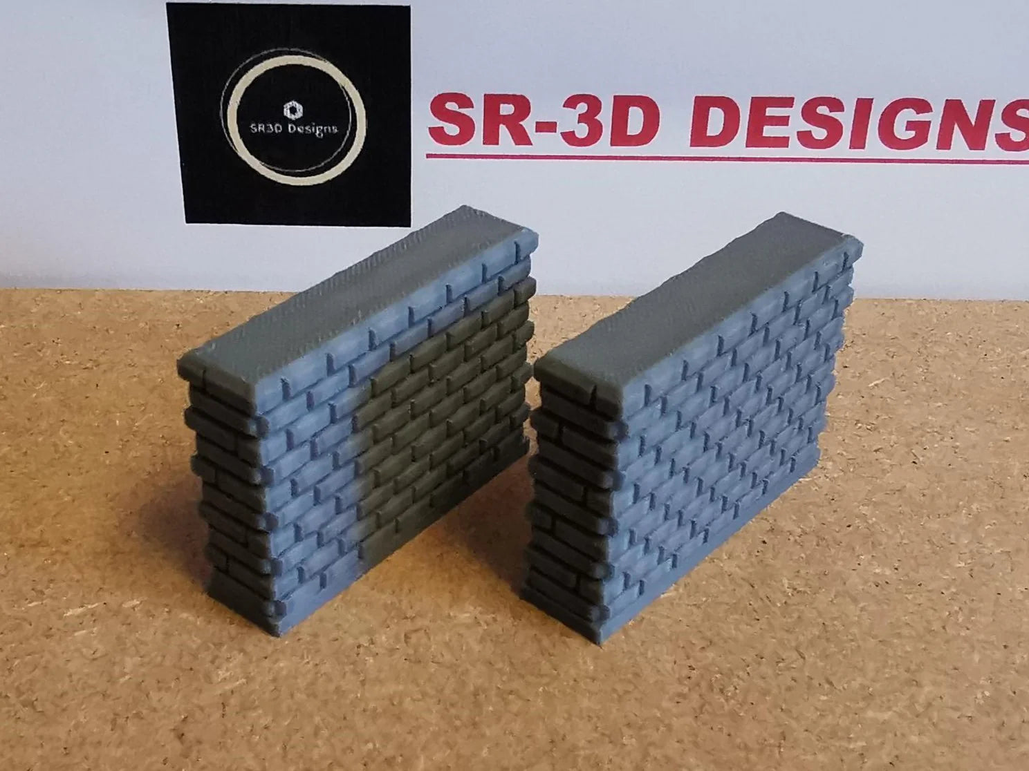 SR-3D Designs TT gauge Curved Girder Bridge supports - Set of 2 for model trains