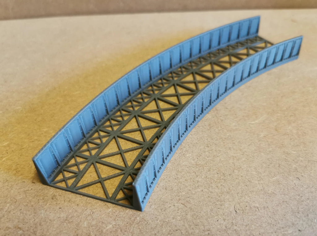 SR-3D Designs TT Gauge Curved Girder bridge Radius 1