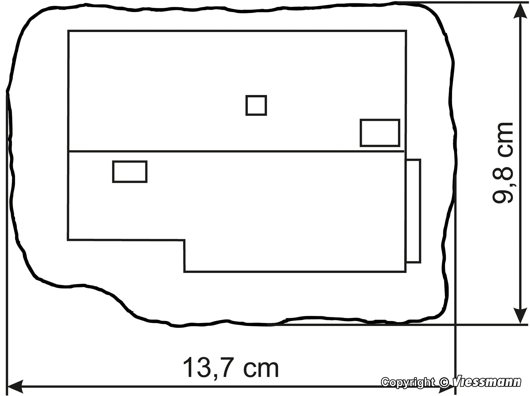 Viessmann 49360 TT Scale - Two level appartment block