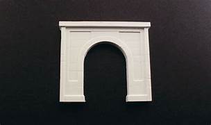 Woodland C1252 HO/OO Tunnel portal - Concrete Single track Woodlands