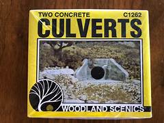 Woodland C1262 Culvert TT gauge HO Gauge OO gauge concrete with side walls woodlands