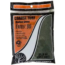 Woodland Scenics T64 Coarse Grass - Medium green (Bag)